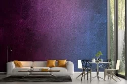 Carta da Parati superficie cemento blu e viola