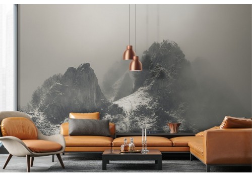 Mountain landscape wallpaper with snow 2