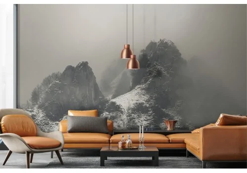 Mountain landscape wallpaper with snow 2