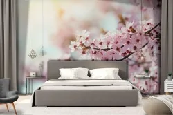 Peach tree flower photography wallpaper