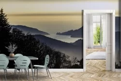 Carta da Parati Fiumi Cascate Laghi Foreste e Alberi Montagna