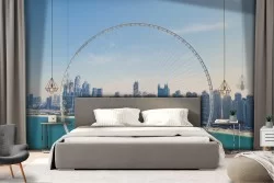 Carta da Parati landscape ruota panoramica metropoli