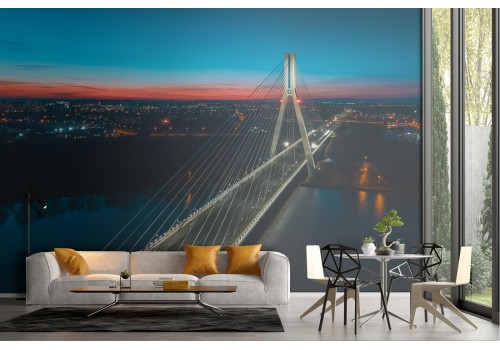 Wallpaper bridge city metropolis landscape