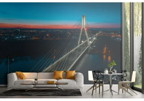 Wallpaper bridge city metropolis landscape