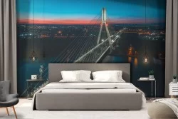 Carta da Parati ponte città metropoli paesaggio