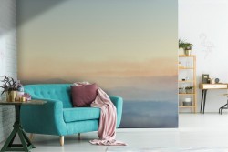 Wallpaper painted mountains sunset landscape