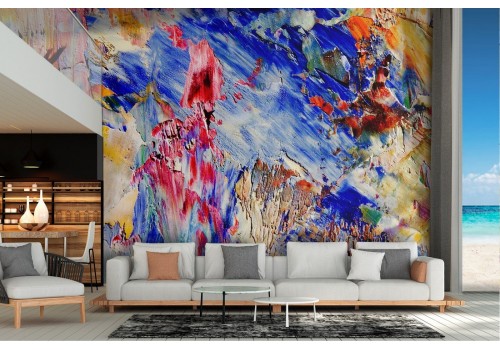 Painted plaster surface wallpaper