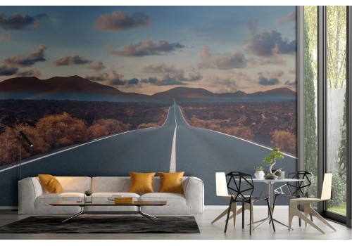 Wallpaper landscape road in the desert