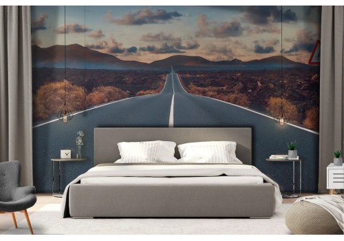 Wallpaper landscape road in the desert 2