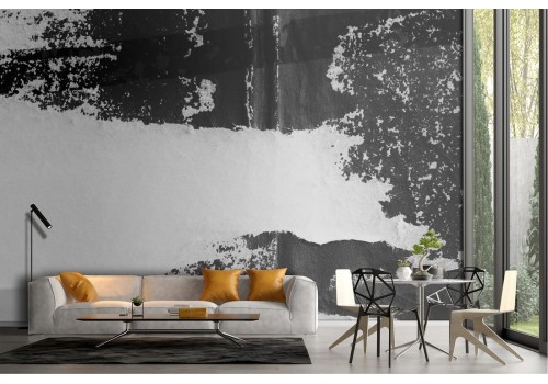 Industrial black and white concrete surface wallpaper