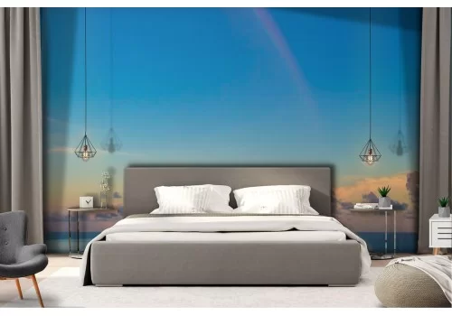 Carta da Parati paesaggio mare cielo arcobaleno natura 2