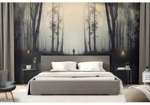 Wallpaper landscape dark forest trees 2