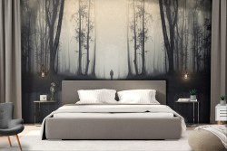 Wallpaper landscape dark forest trees