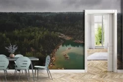 Carta da Parati Fiumi Cascate Laghi Foreste e Alberi