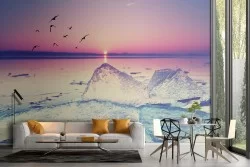 Carta da Parati mare al tramonto o alba paesaggio