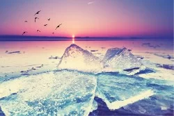 Carta da Parati Paesaggi e Natura Alba Tramonto Cielo Spiaggia e Mare