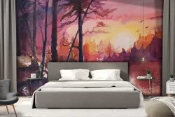 Wallpaper Forests and Trees Paintings and Watercolor Trees