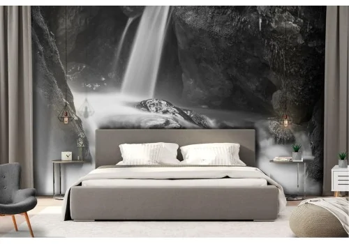 Carta da Parati cascate bianco e nero foto 2