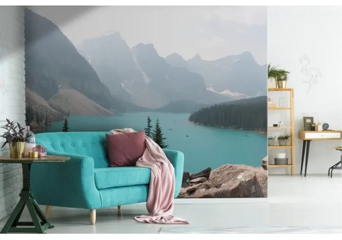 Wallpaper lake among the mountains landscape nature