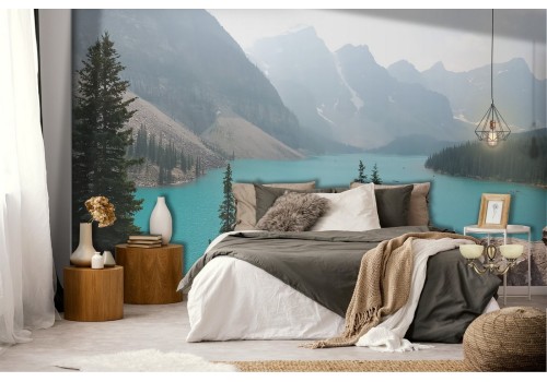 Wallpaper lake between the mountains landscape nature 2