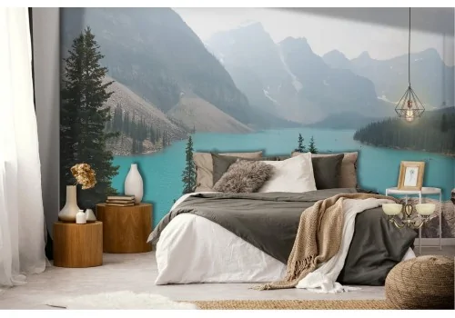 Wallpaper lake between the mountains landscape nature 2