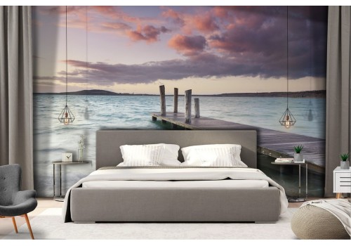 Wallpaper landscape sea with pier 2