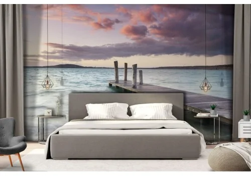 Wallpaper landscape sea with pier 2