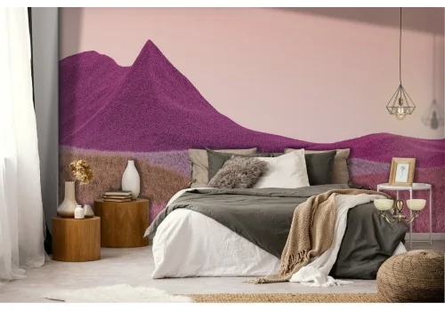 Pink mountains landscape wallpaper 2