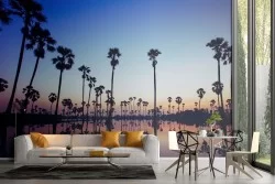 Tropical oasis landscape wallpaper nature