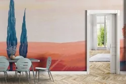 Wallpaper Paintings and Watercolors Nature Meadows and Hills