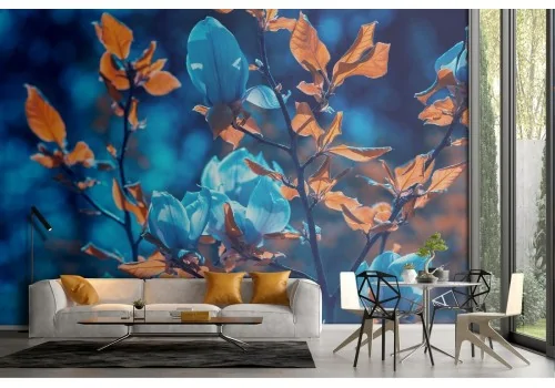 Blue tree leaves nature wallpaper