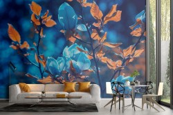 Blue tree leaves nature wallpaper