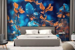 Blue tree leaves nature wallpaper