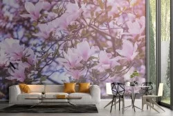 Carta da Parati albero in fiore paesaggio