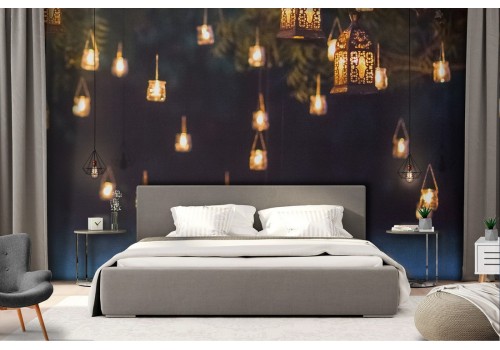 Wallpaper tree with lanterns landscape photography 2