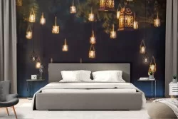 Wallpaper tree with lanterns landscape photography