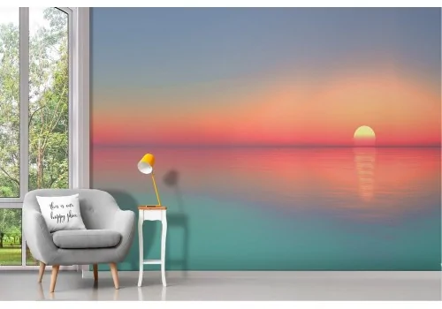 Wallpaper landscape sunrise over the sea 2