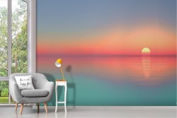 Wallpaper landscape sunrise over the sea