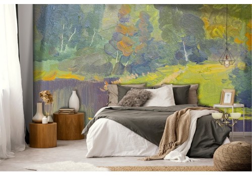 Wallpaper landscape lake in the painted forest 2