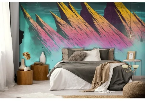 Carta da Parati paesaggio montagna astratta moderna 2