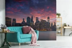 New York City landscape sunset wallpaper
