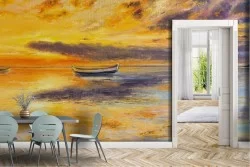 Wallpaper Paintings and Watercolors Beach and Sea