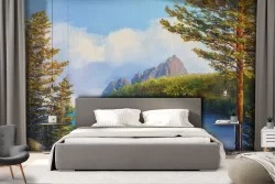 Wallpaper Paintings and Watercolors Forests and Trees Beach and Sea