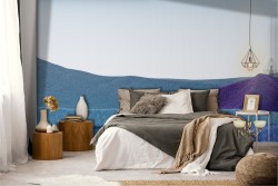 Carta da Parati paesaggio montagne futuristico natura