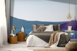 Futuristic mountains landscape wallpaper nature