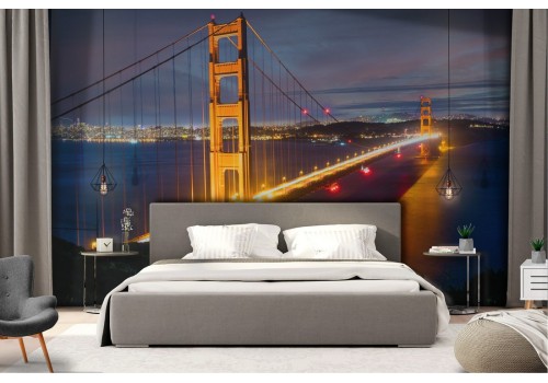 Carta da Parati ponte città metropolitana paesaggio 2