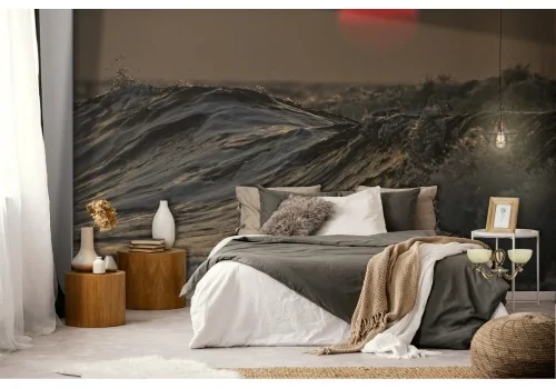 Wallpaper landscape sea waves sunrise sunset 2