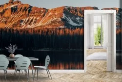 Carta da Parati Fiumi Cascate Laghi Foreste e Alberi Montagna