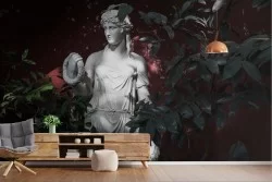 Marble statue wallpaper with nature
