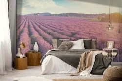 Carta da Parati colline in fiore paesaggio natura